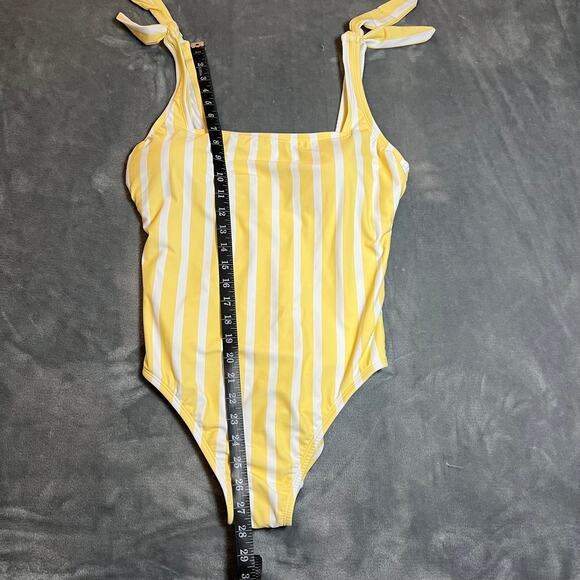 Kona Sol Women's Striped Square Neck One Piece Swimsuit Size Large NEW - Picture 13 of 13